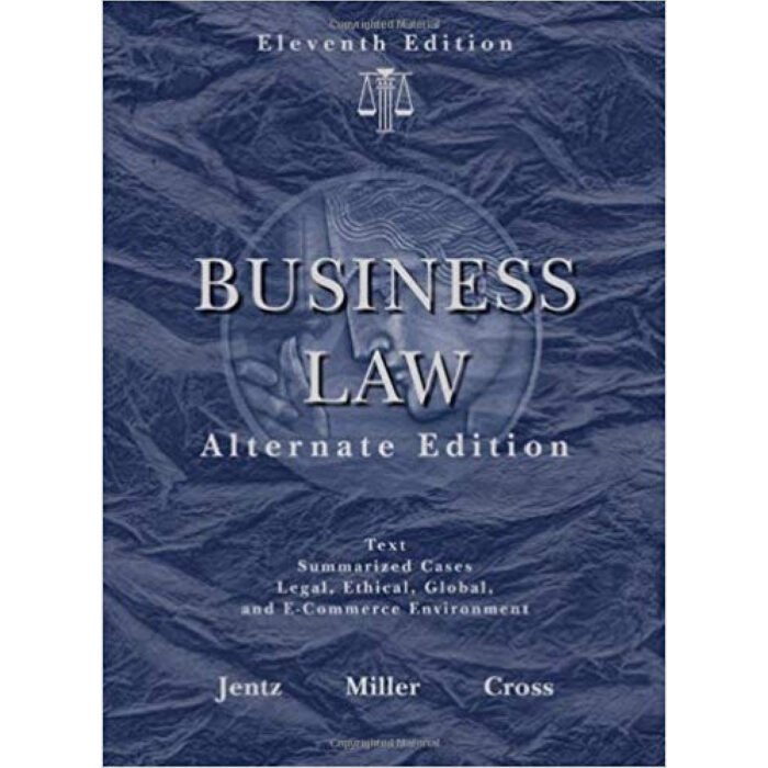 Business Law Alternate Edition 11th Edition By Jentz – Test Bank 1