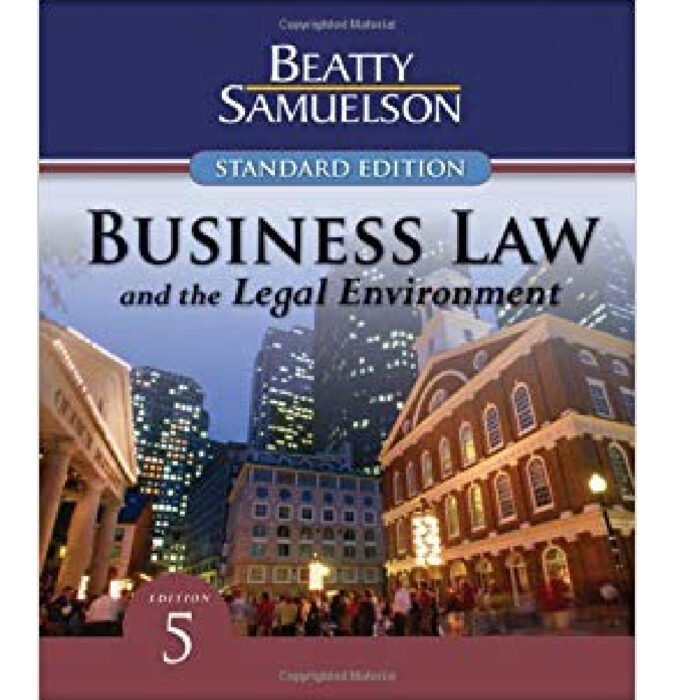 Business Law And The Legal Environment Standard Edition 5th Edition By Jeffrey – Test Bank 1