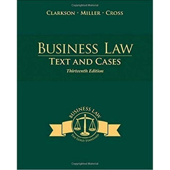 Business Law Text And Cases 13th Edition By Kenneth – Test Bank 1